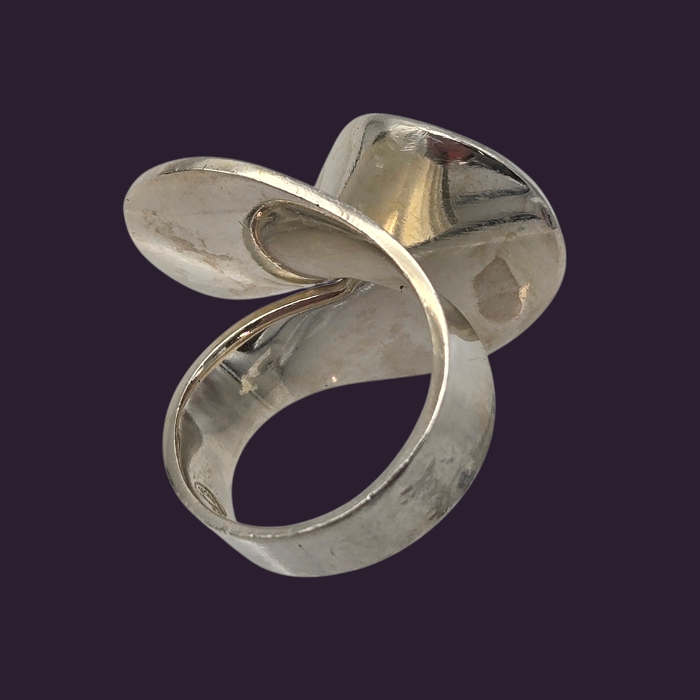 VTG Ibe Dahlquist for Georg Jensen Sterling Ring Model 130 Biomorphic Modernist - Picture 5 of 8